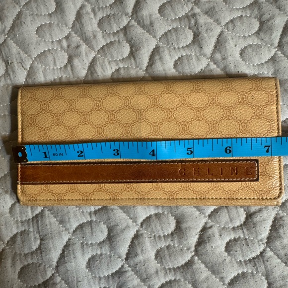 Celine AUTH Bi-Fold Macadam Tan Leather Long Wallet - Picture 12 of 13